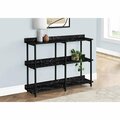 Clean Choice 48 in. Console Accent Table, Black - Marble & Black Metal CL2456401
